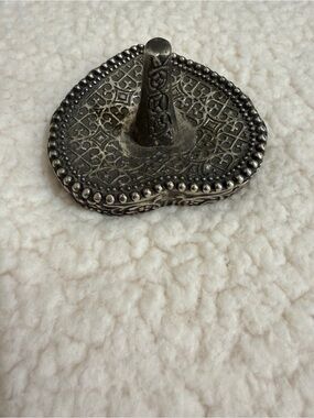 Unique Vintage Silver Decorative Ring Holder